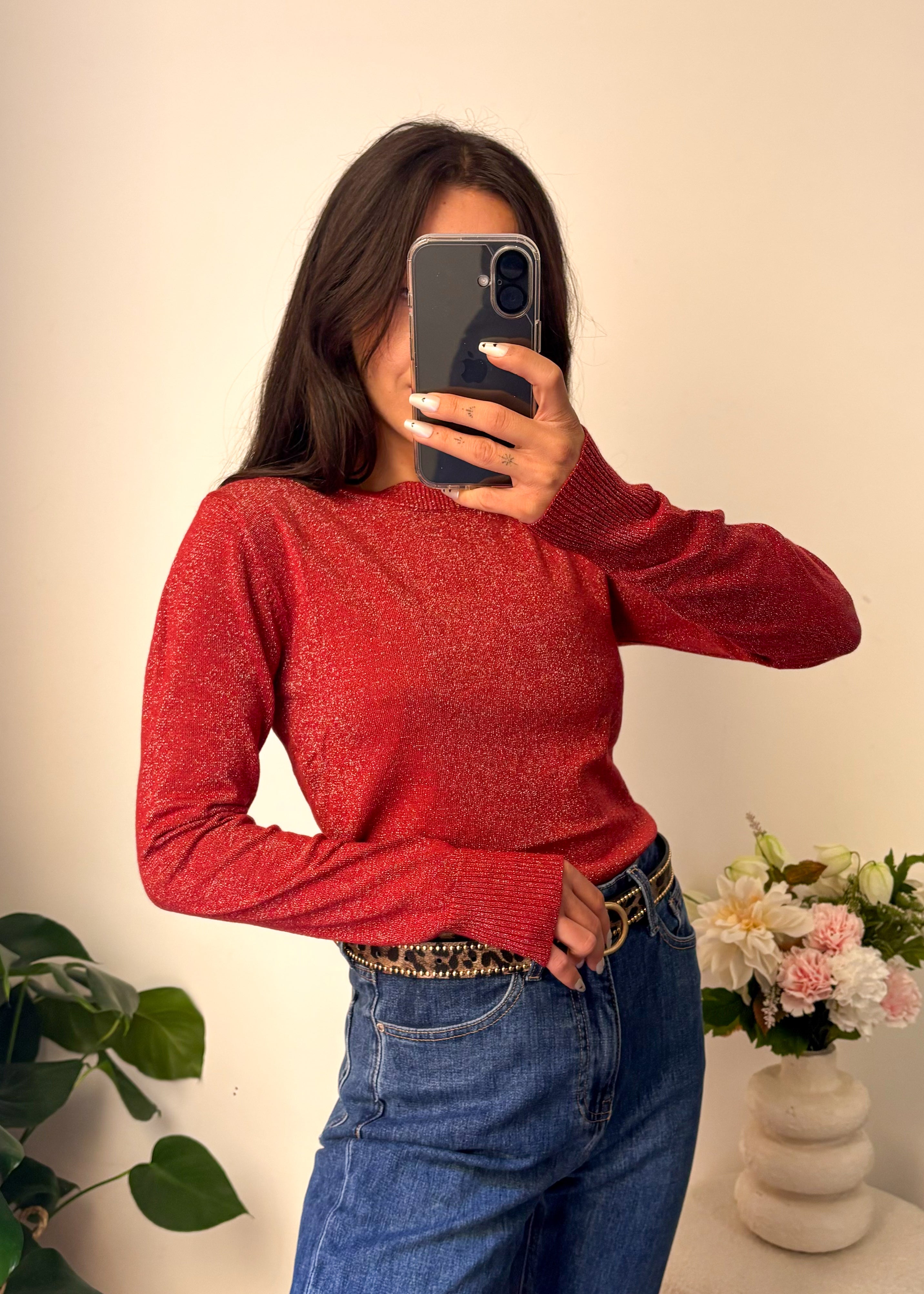 Pull irisé rouge - Spark