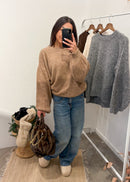 Pull LILOU camel laine et alpaga