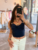 Top dos nu DONIA bleu marine