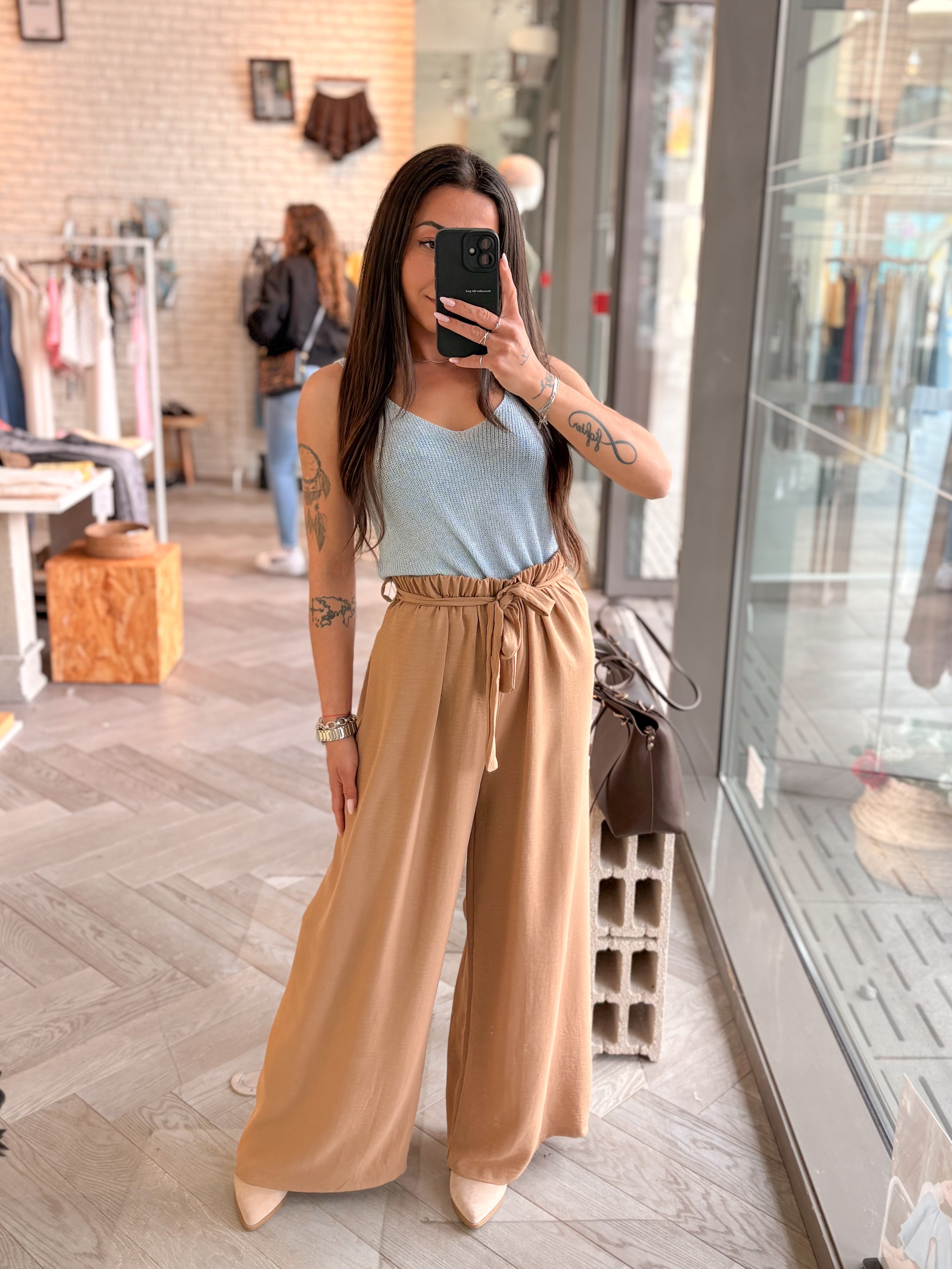 Pantalon ELIO fluide camel