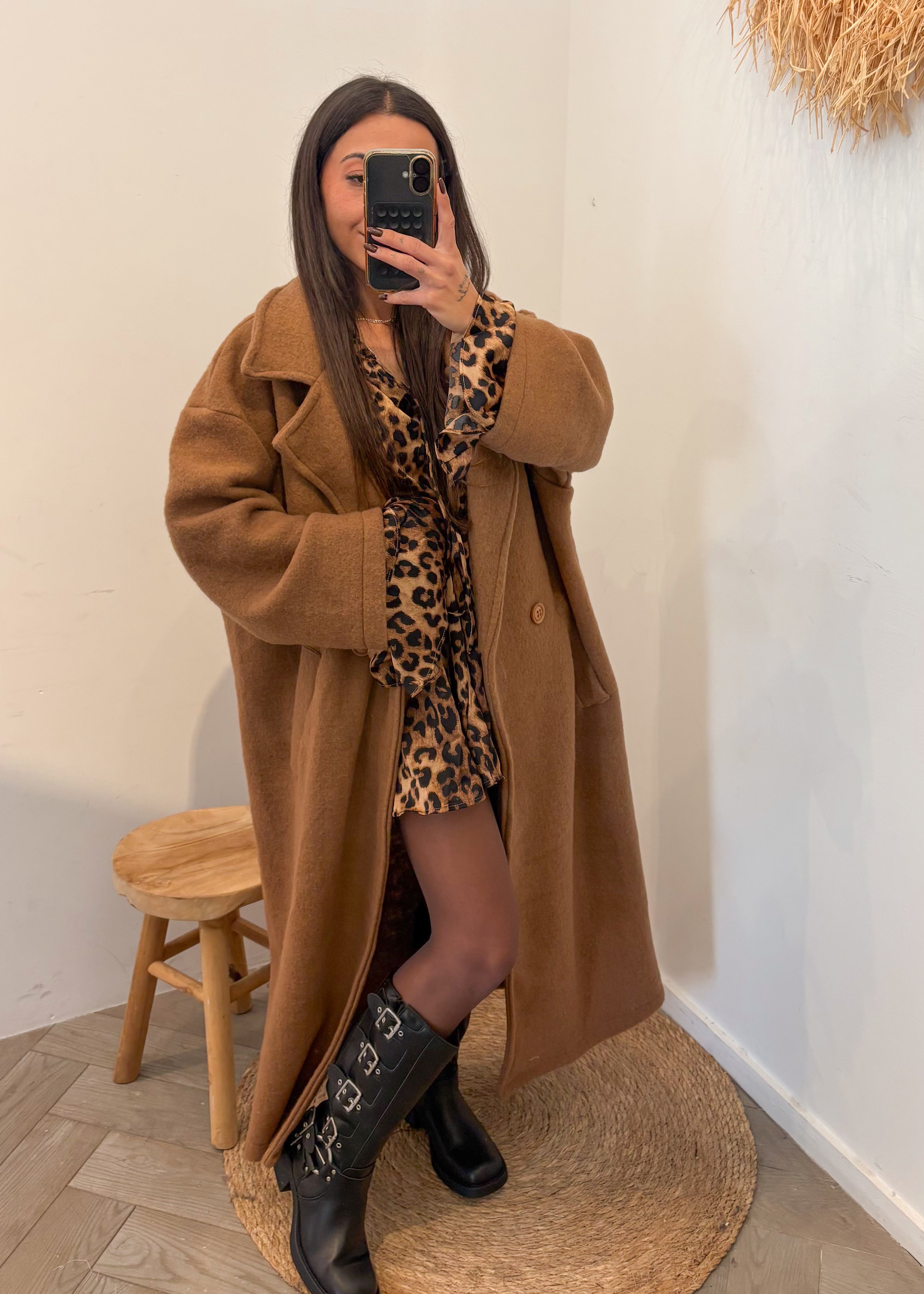 Manteau en laine ISAAC camel