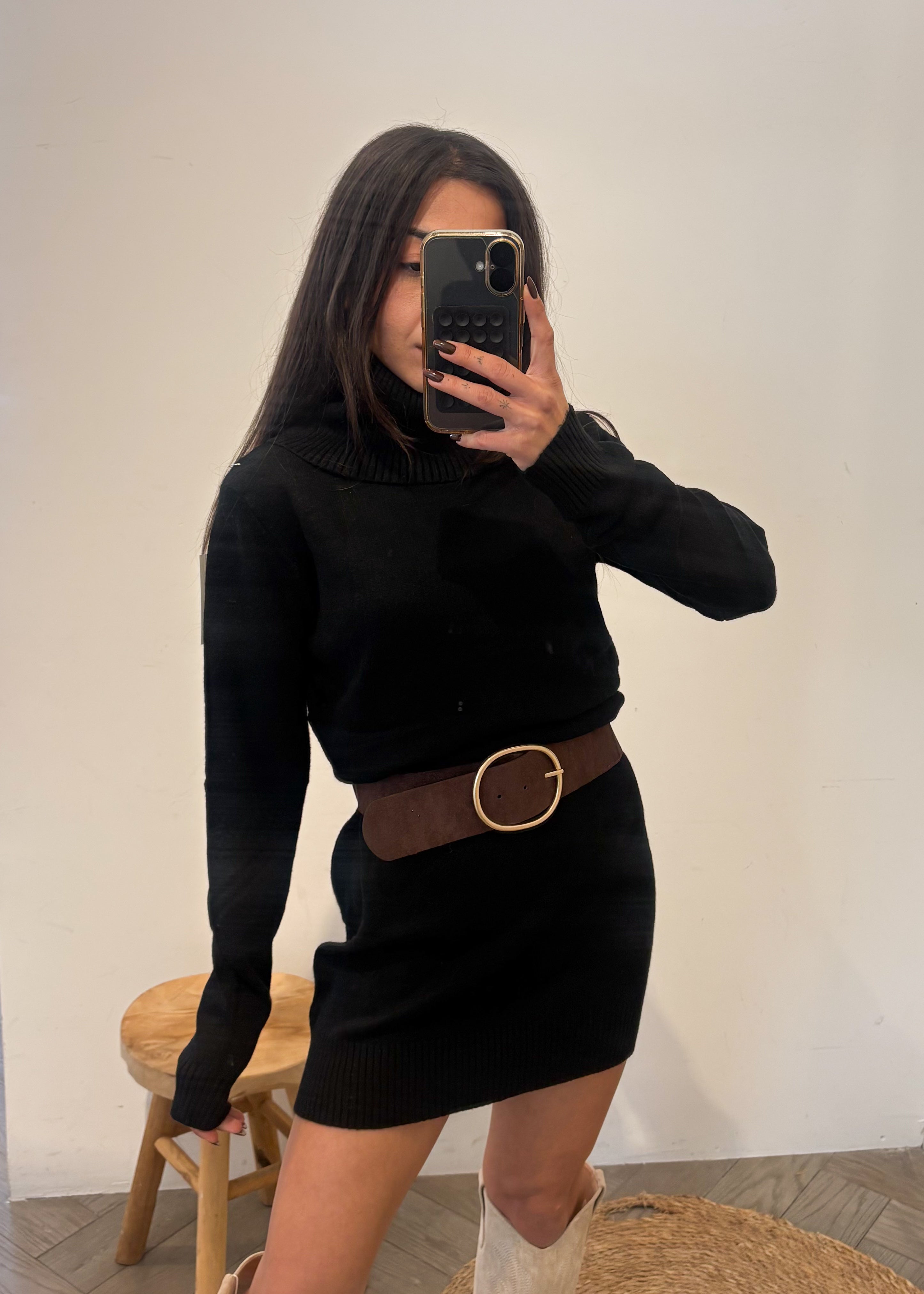 Robe en maille LÉA noir