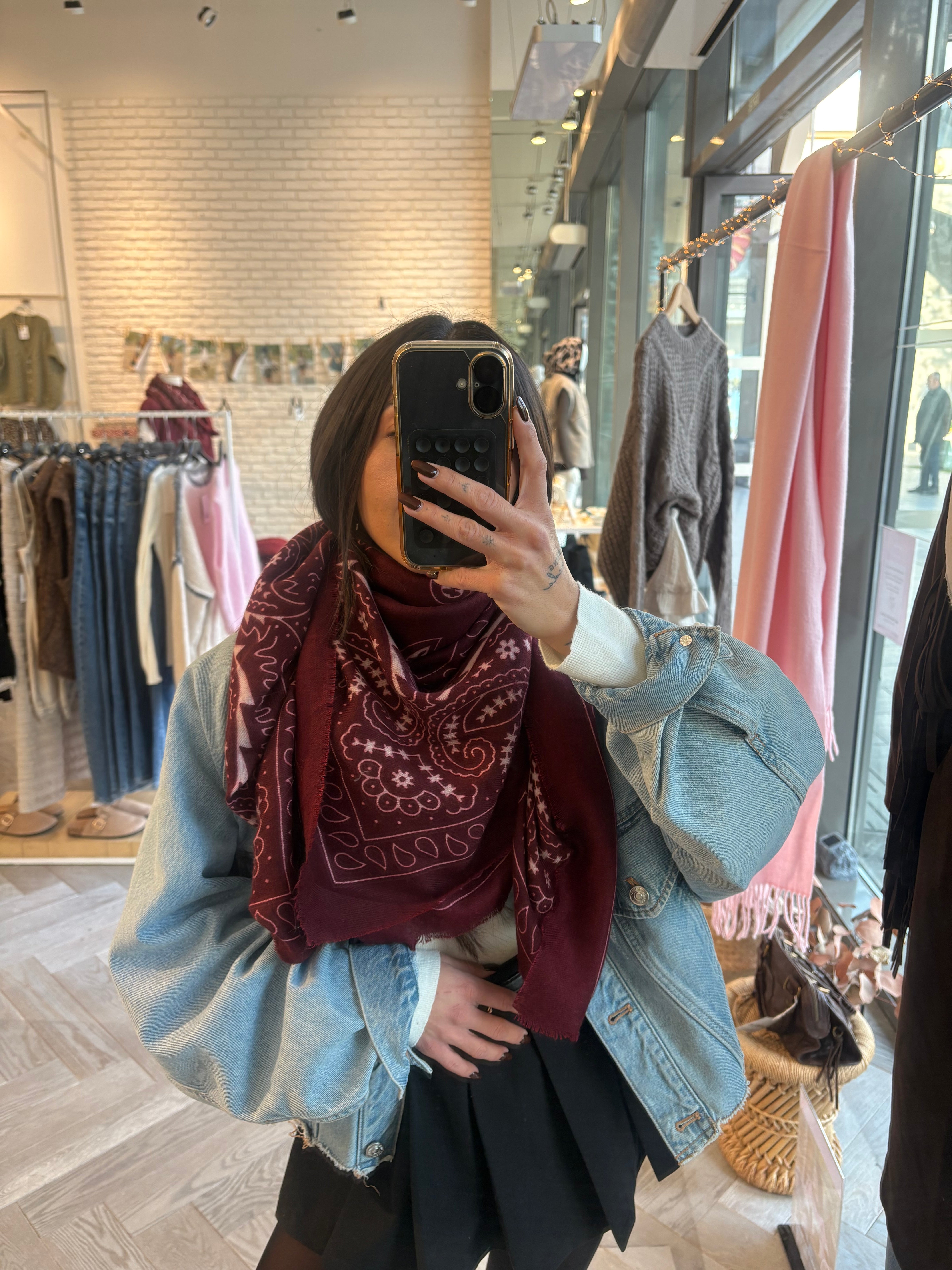 Écharpe bandana NOA bordeaux