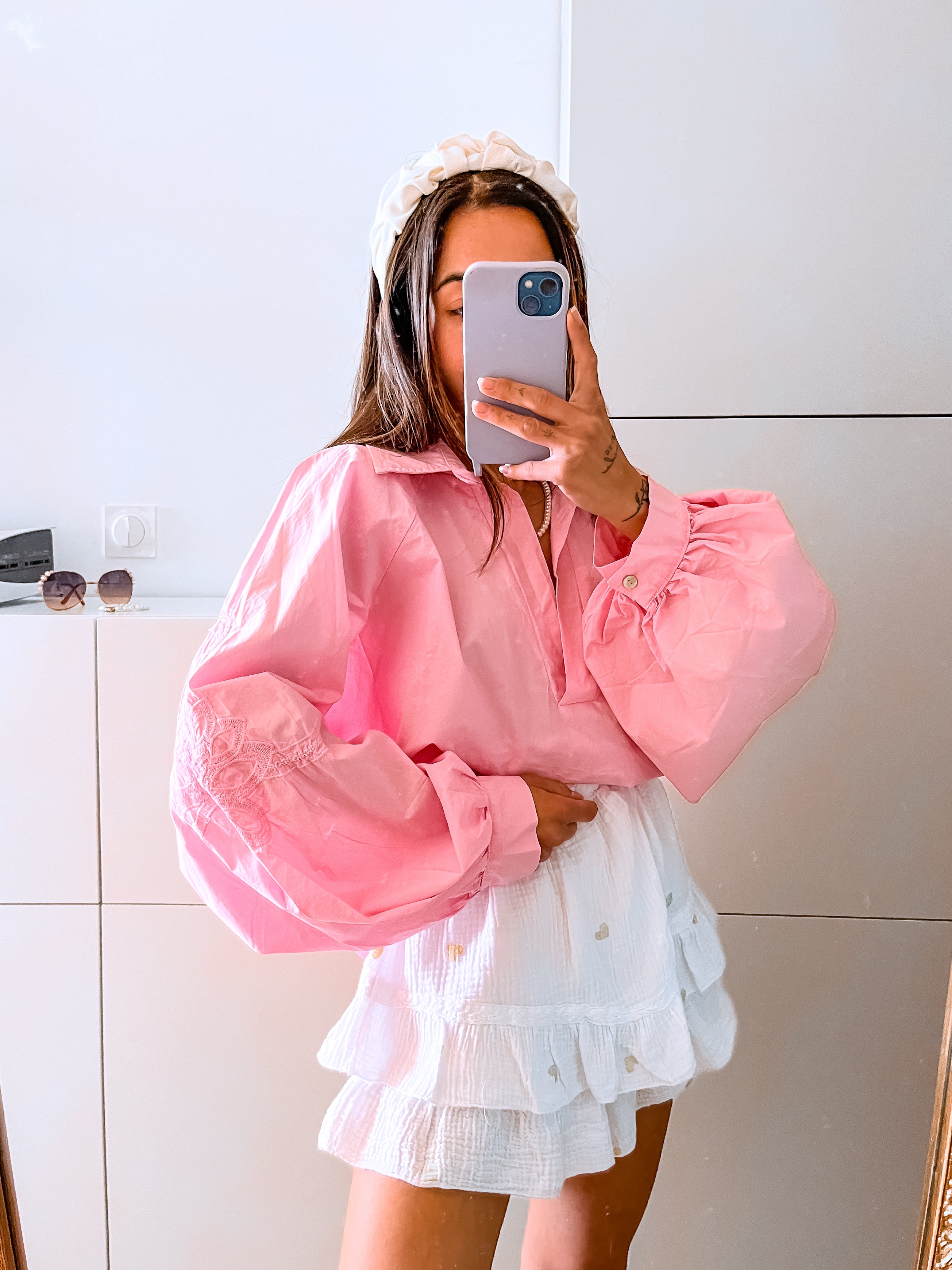 White Beryl - love cotton gauze shorts