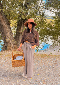 Gilet en laine NORA marron