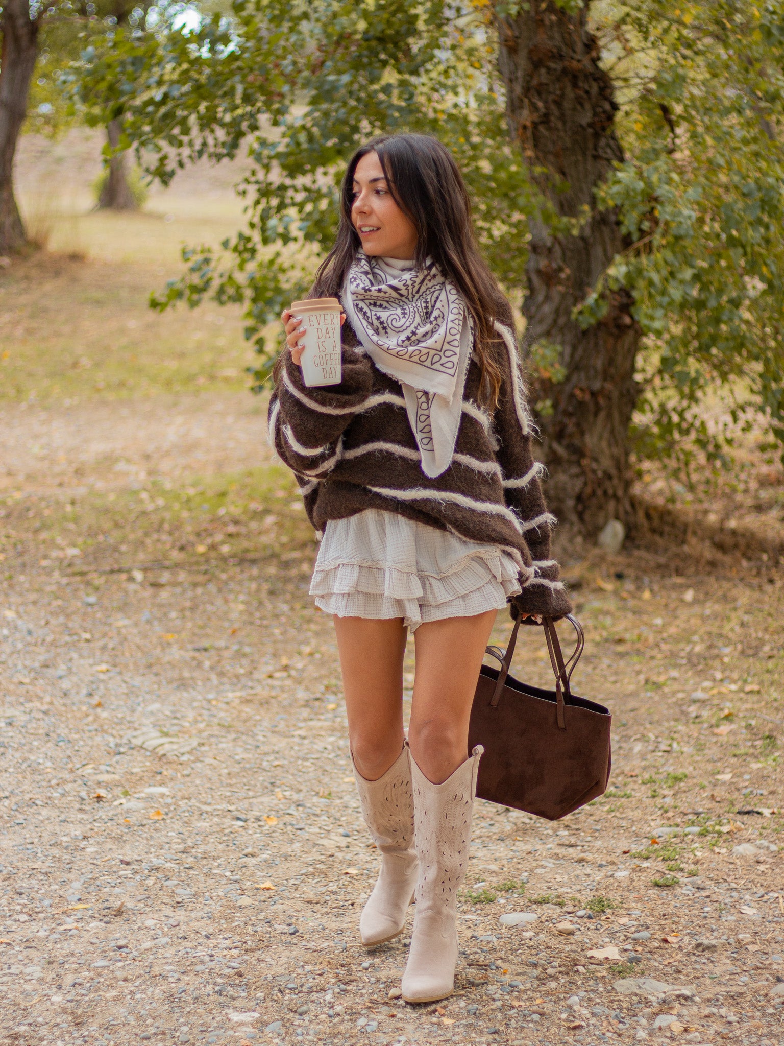 Écharpe bandana NOA beige