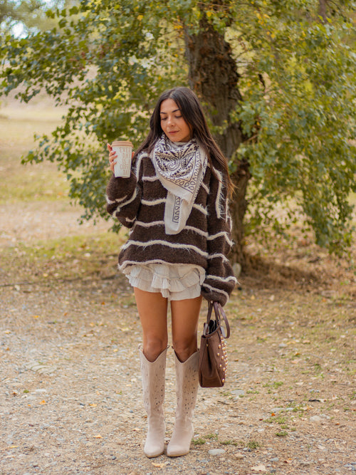 Écharpe bandana NOA beige
