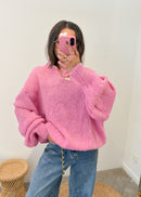 Pull en mohair MALVEN rose