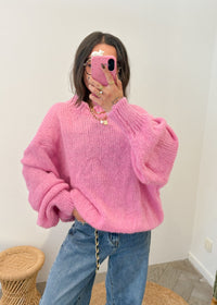 Pull en mohair MALVEN rose