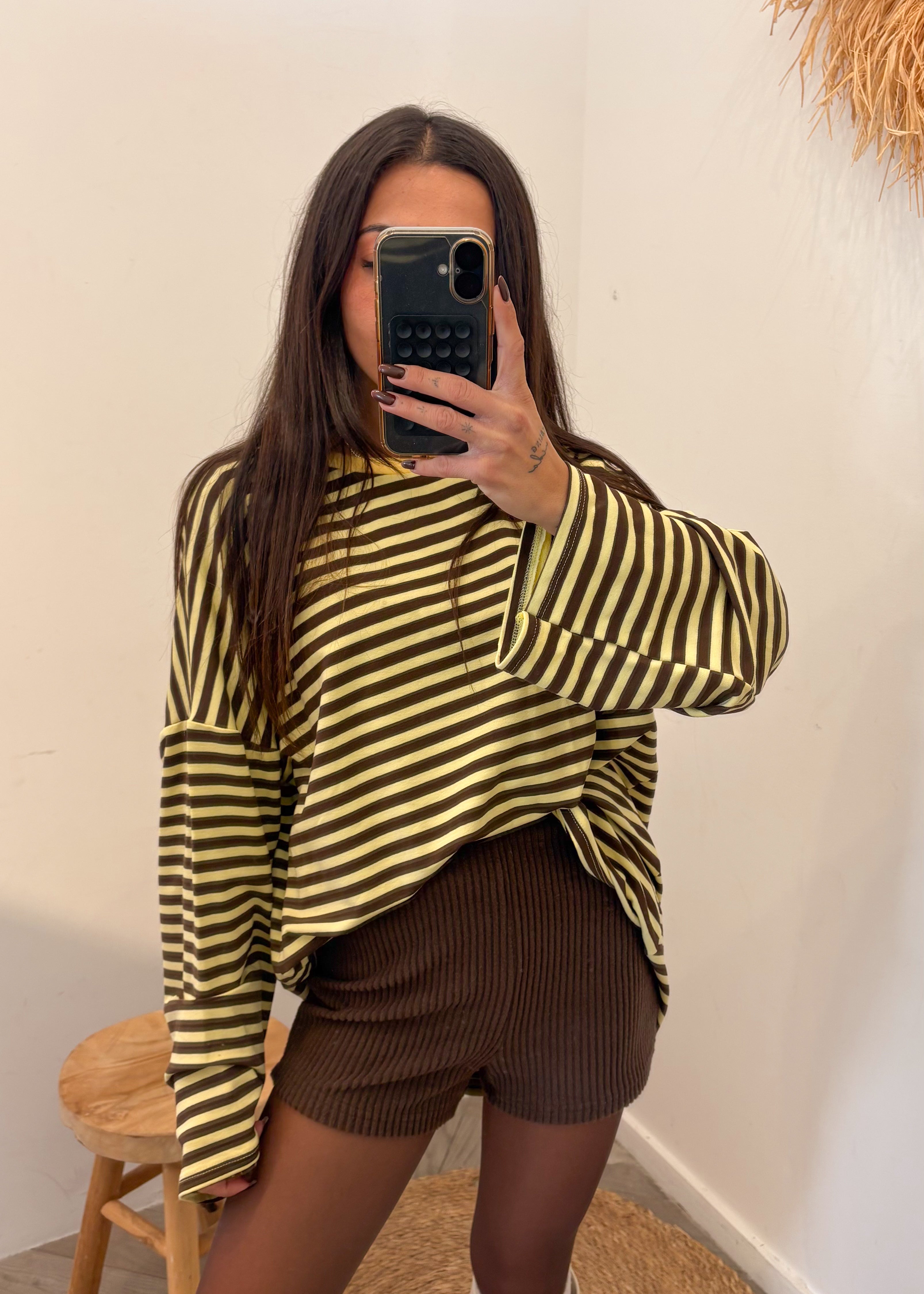 Top en coton ARTHUR jaune