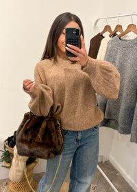 Pull LILOU camel laine et alpaga