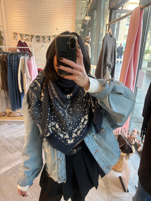 Écharpe bandana NOA bleu marine