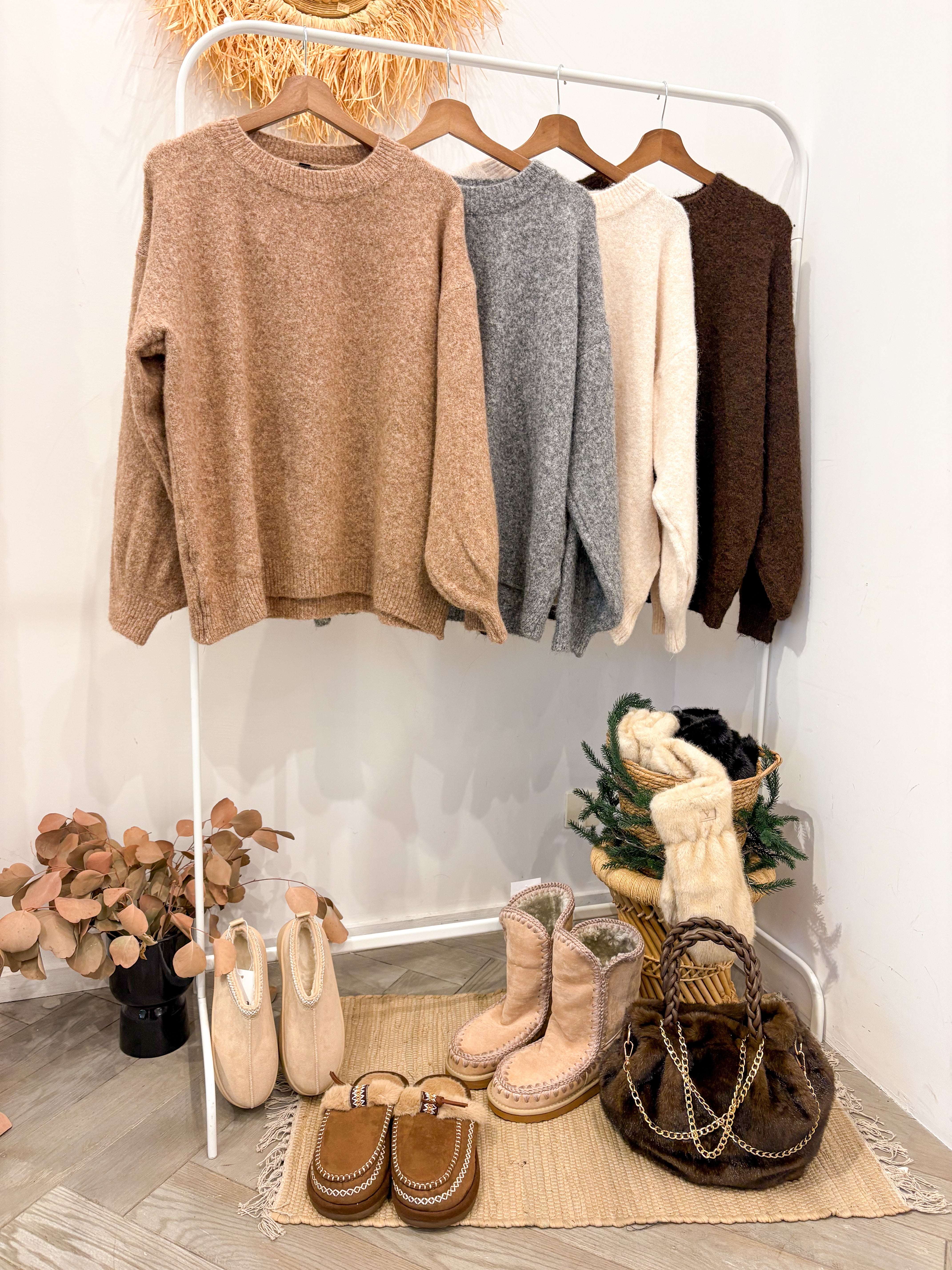 Pull LILOU camel laine et alpaga