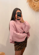 Jupe à sequins SOHEL marron