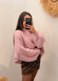 Jupe à sequins SOHEL marron