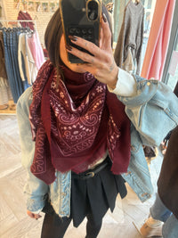 Écharpe bandana NOA bordeaux