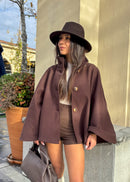 Manteau cape INDY marron