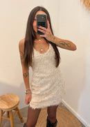 Robe à sequins LIOR beige