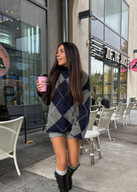 Pull en mohair RICHARD bleu