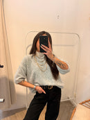 Pull laine et alpaga FELIA gris