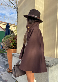 Manteau cape INDY marron