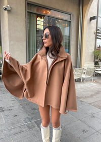 Manteau cape INDY camel