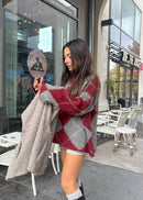 Pull en mohair RICHARD bordeaux