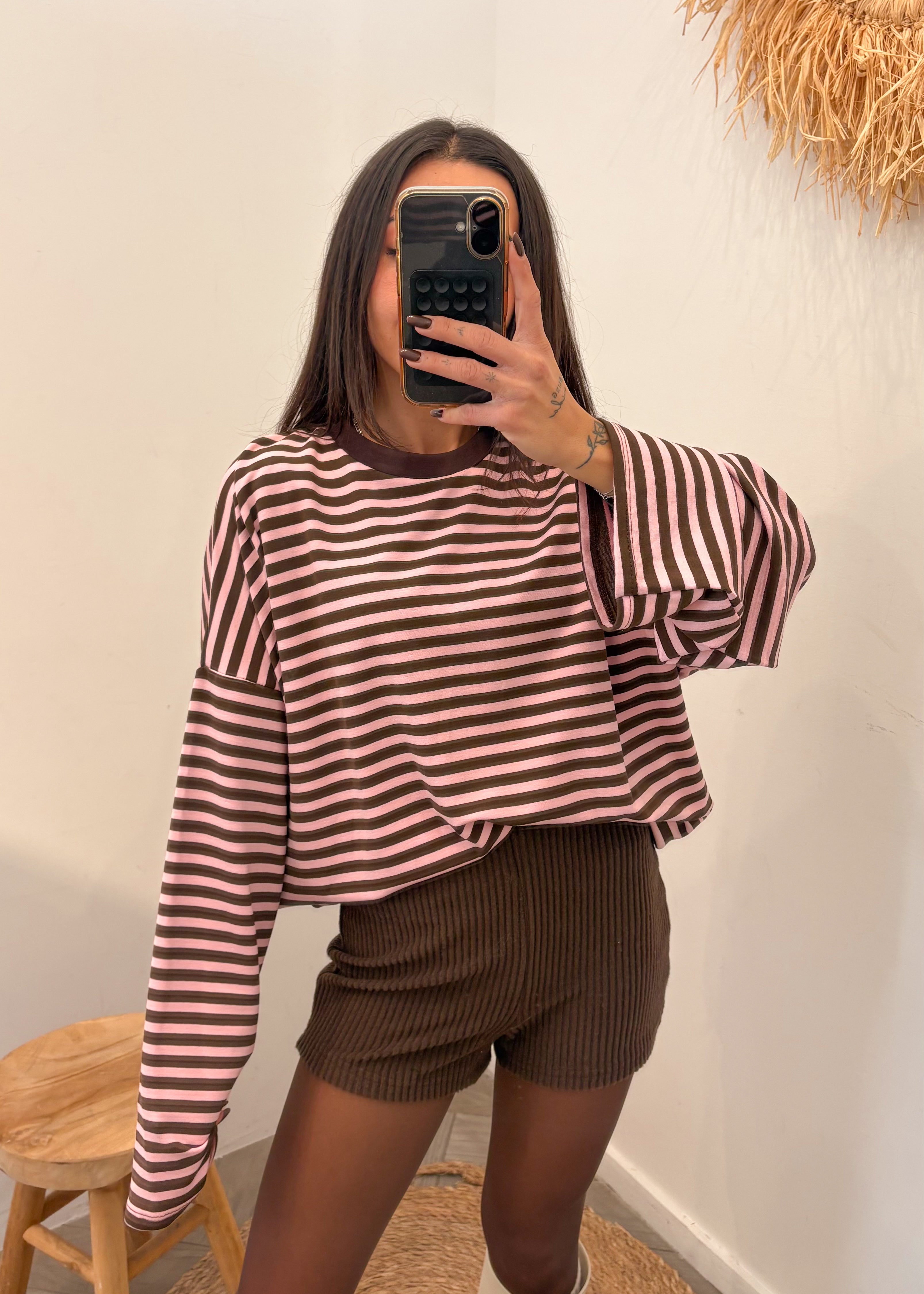 Top en coton ARTHUR rose