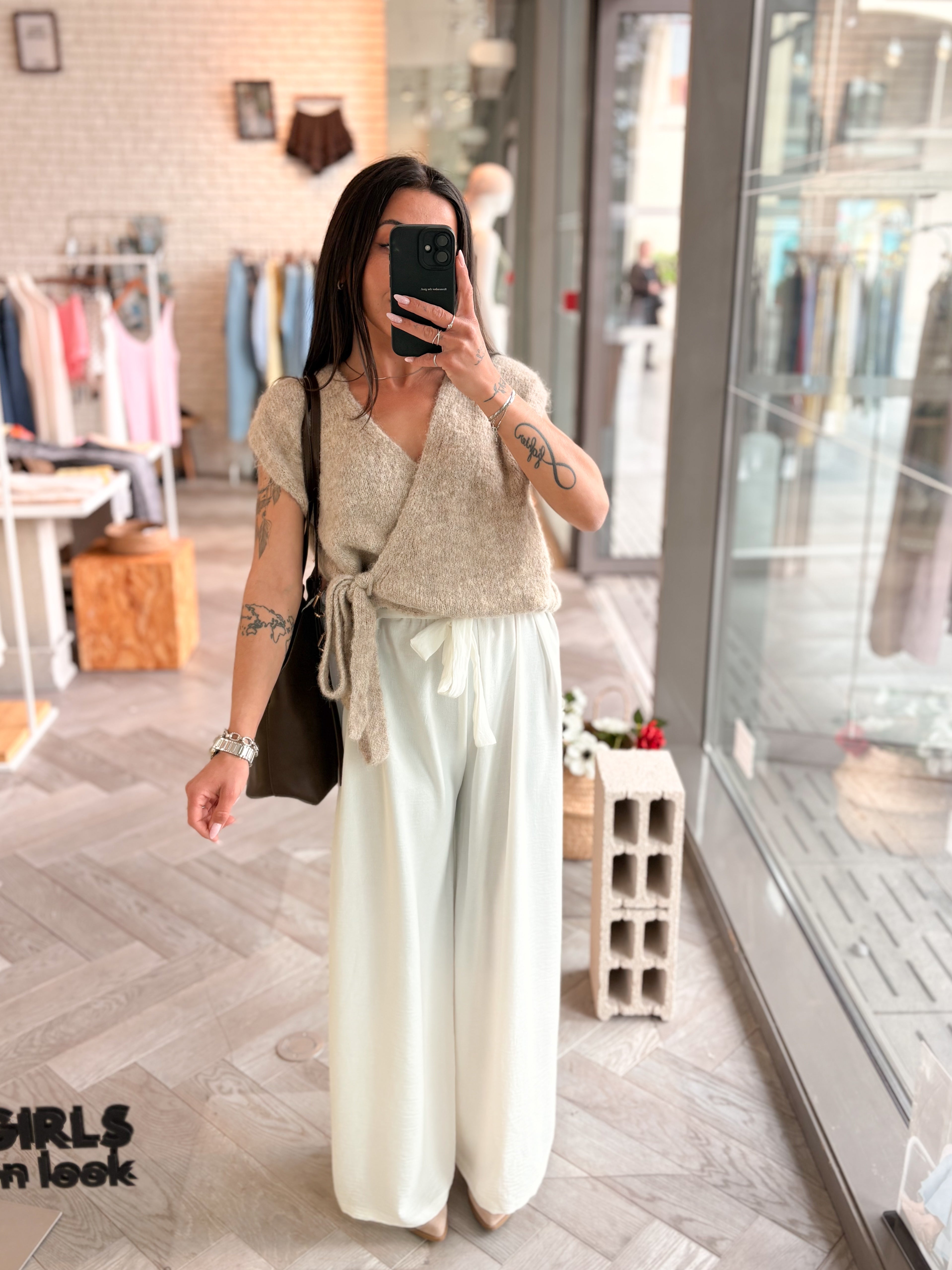Pantalon ELIO fluide blanc