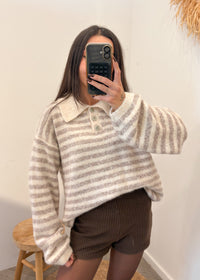 Pull en laine et alpaga RAPHAËL beige