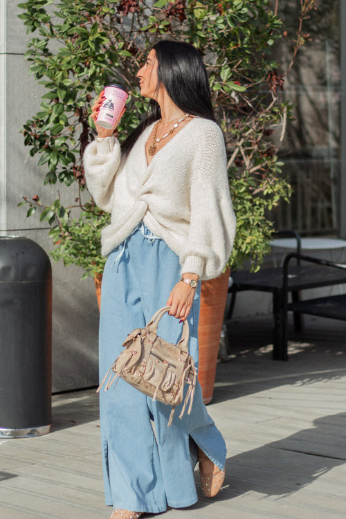 Pantalon en lyocell Anouk bleu
