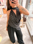 Top polka dot ADELIE noir
