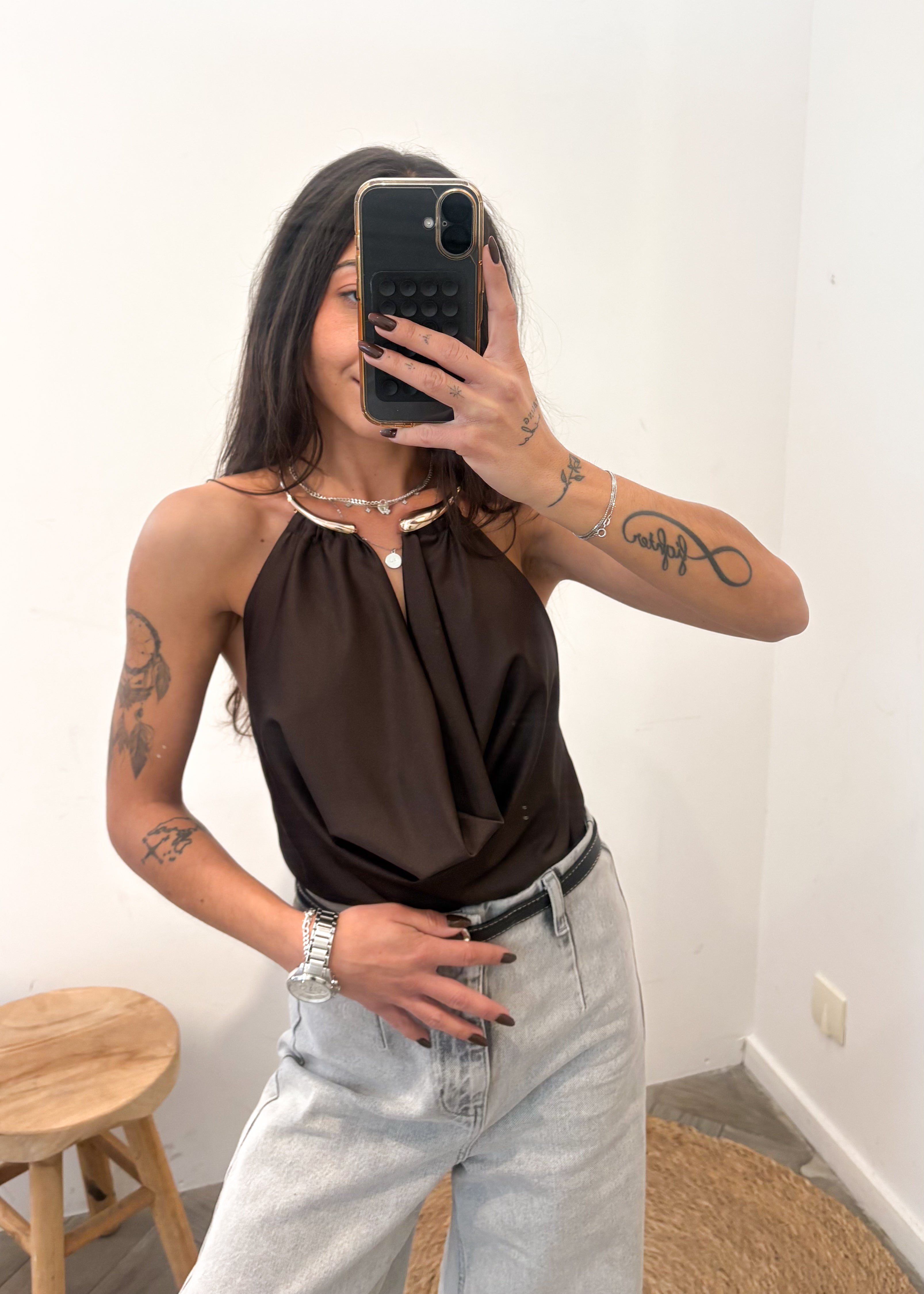 Body bijou SELMA marron