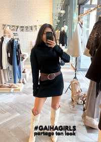 Robe en maille LÉA noir