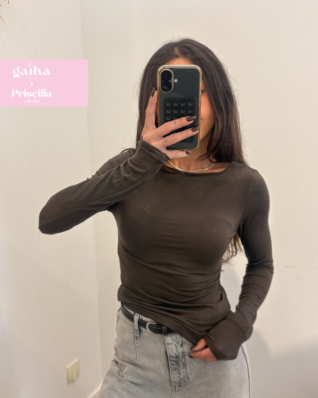 Top CACHEMIRE marron