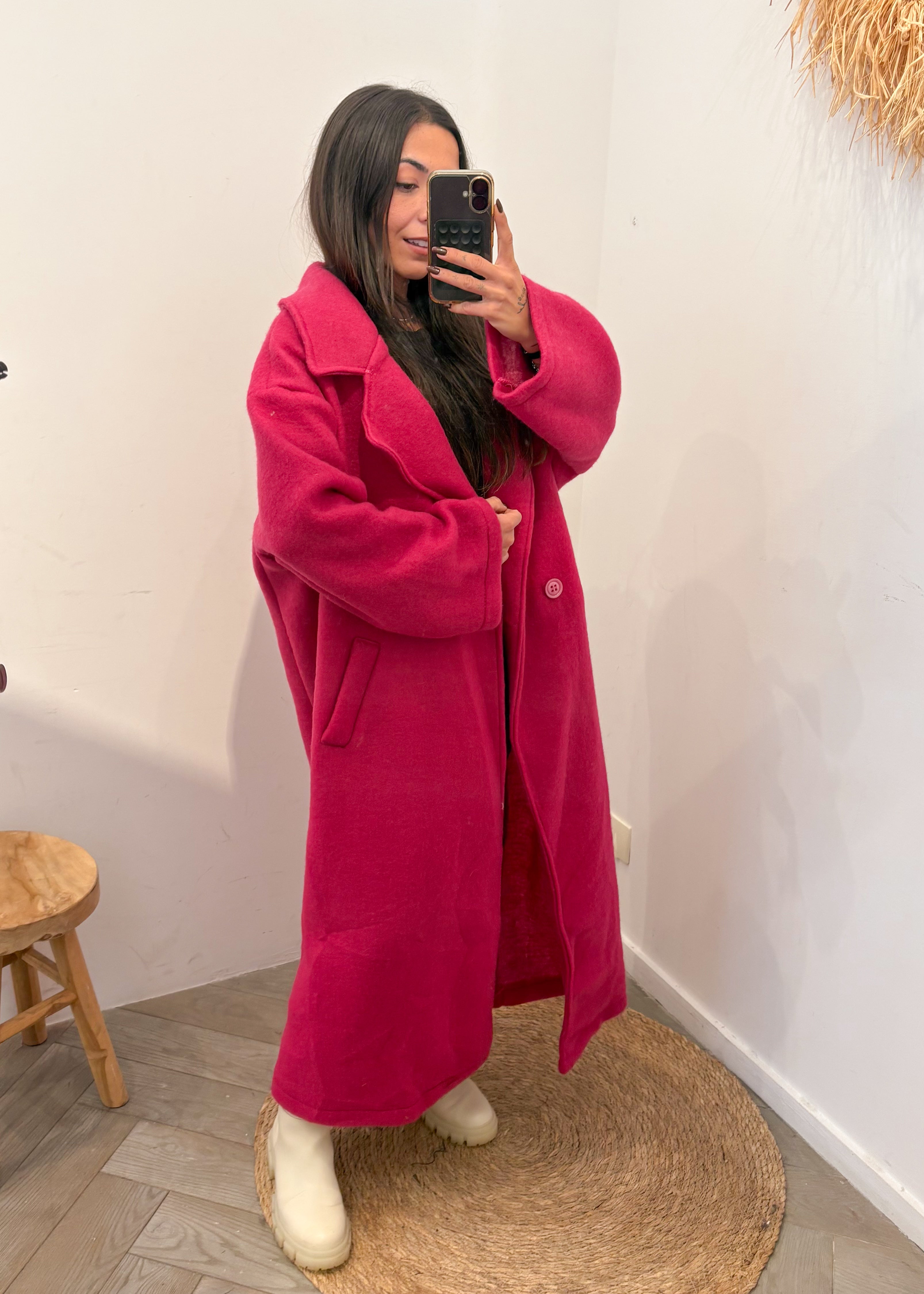 Manteau en laine ISAAC fuchsia