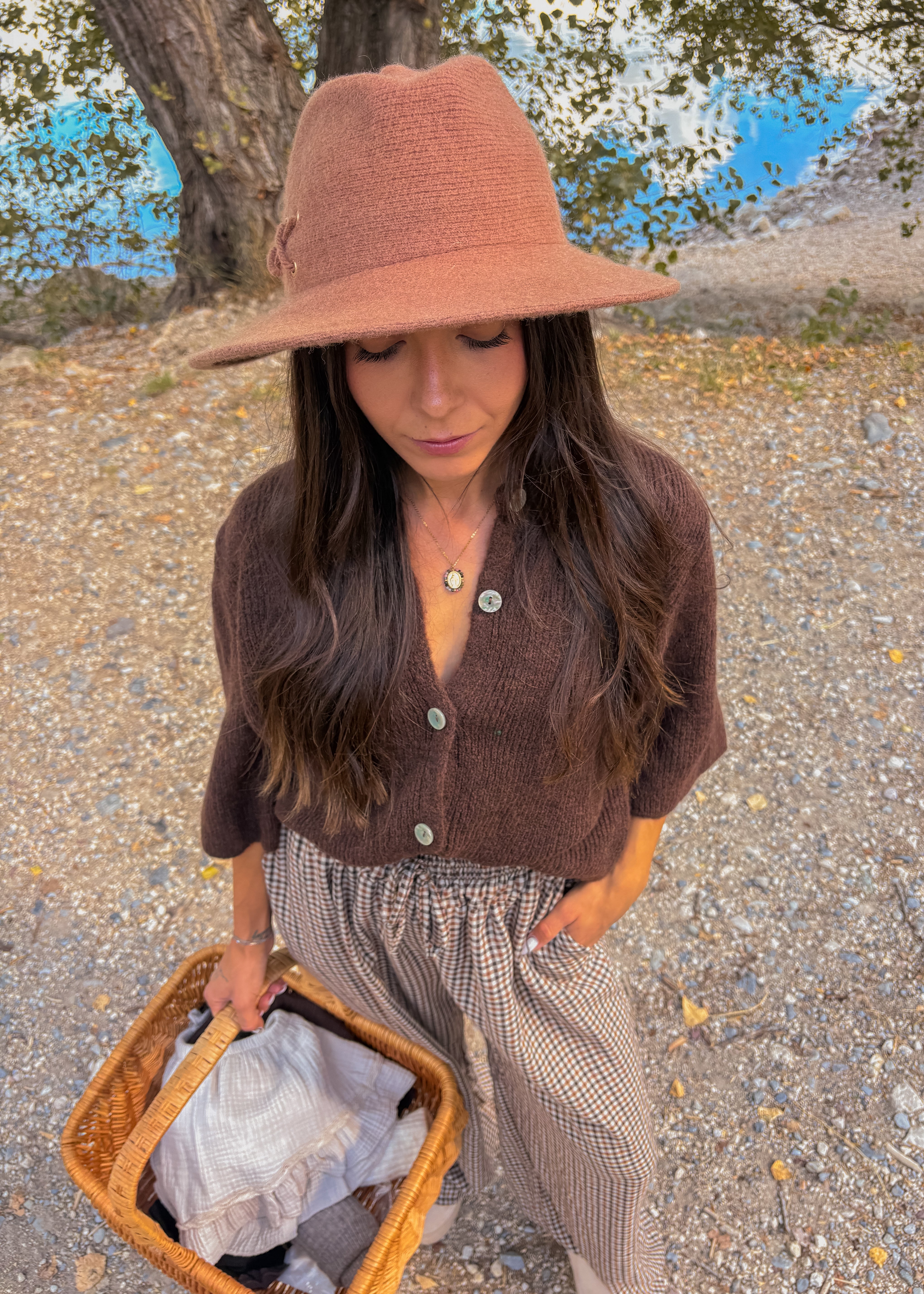 Gilet en laine NORA marron