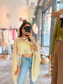 Blouse à pois JINA jaune