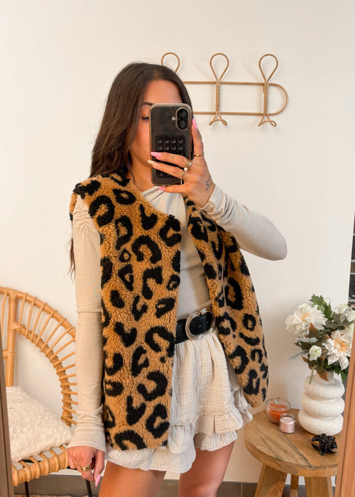 Gilet sans manches MADDY léopard