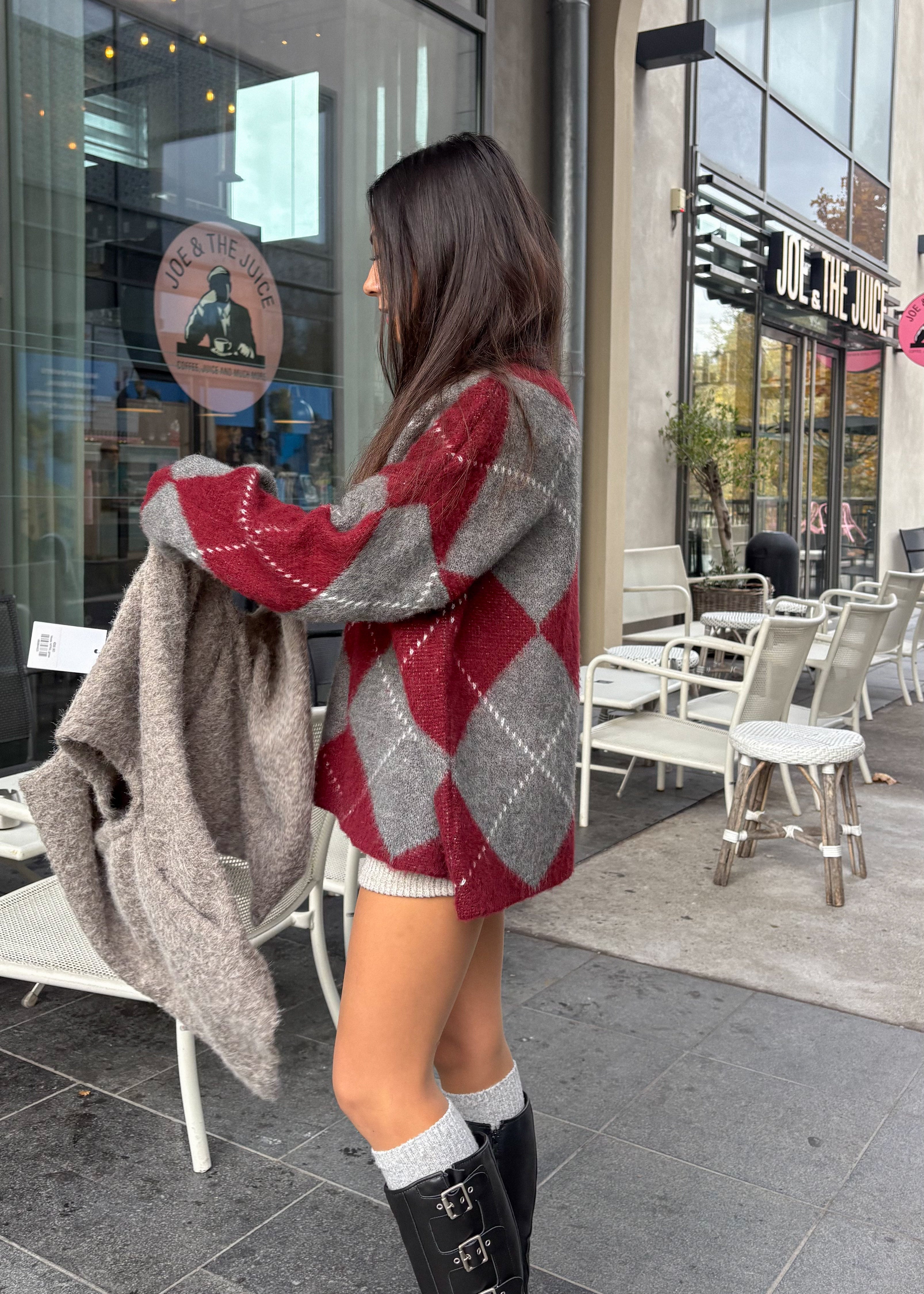 Pull en mohair RICHARD bordeaux