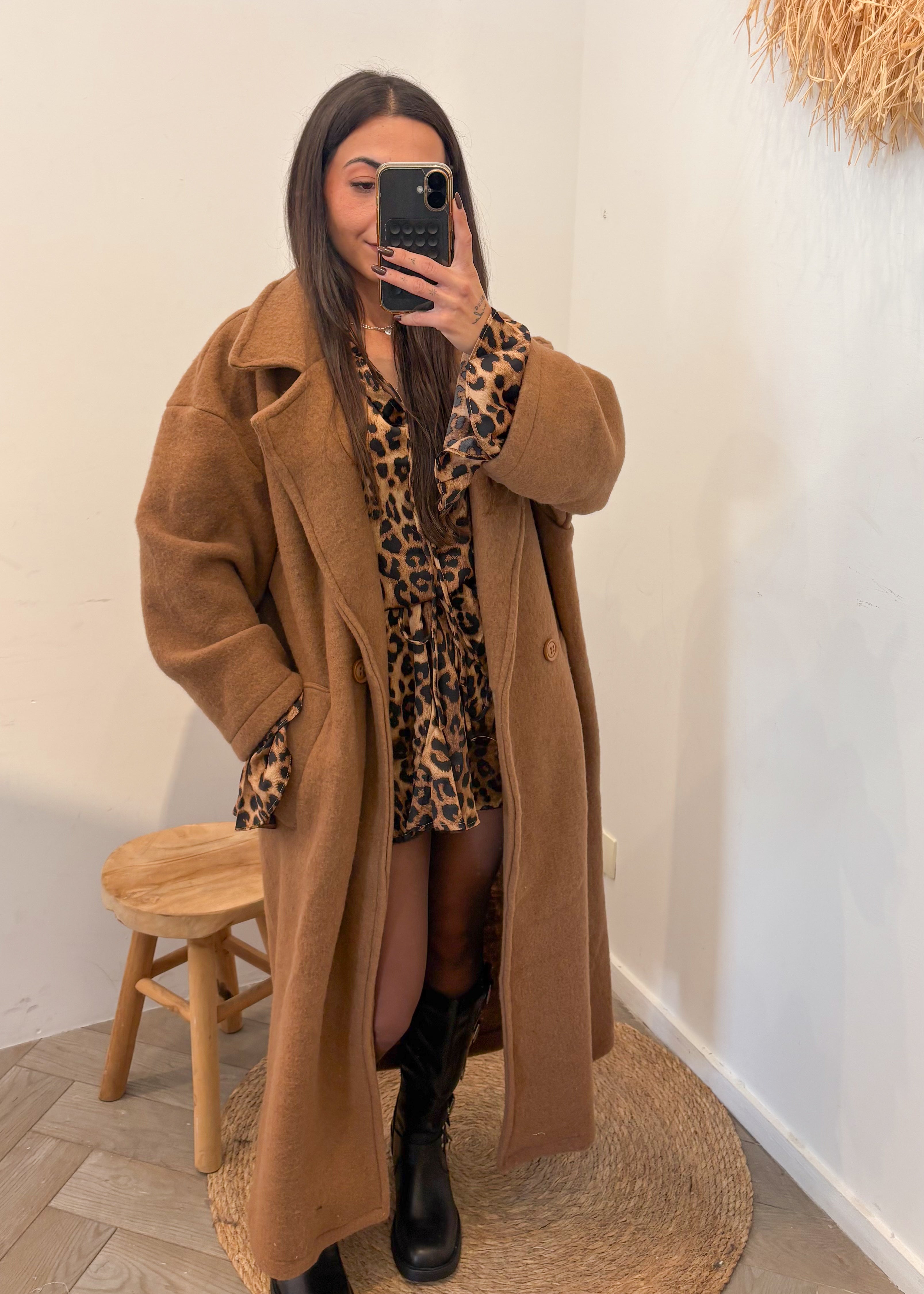 Manteau en laine ISAAC camel