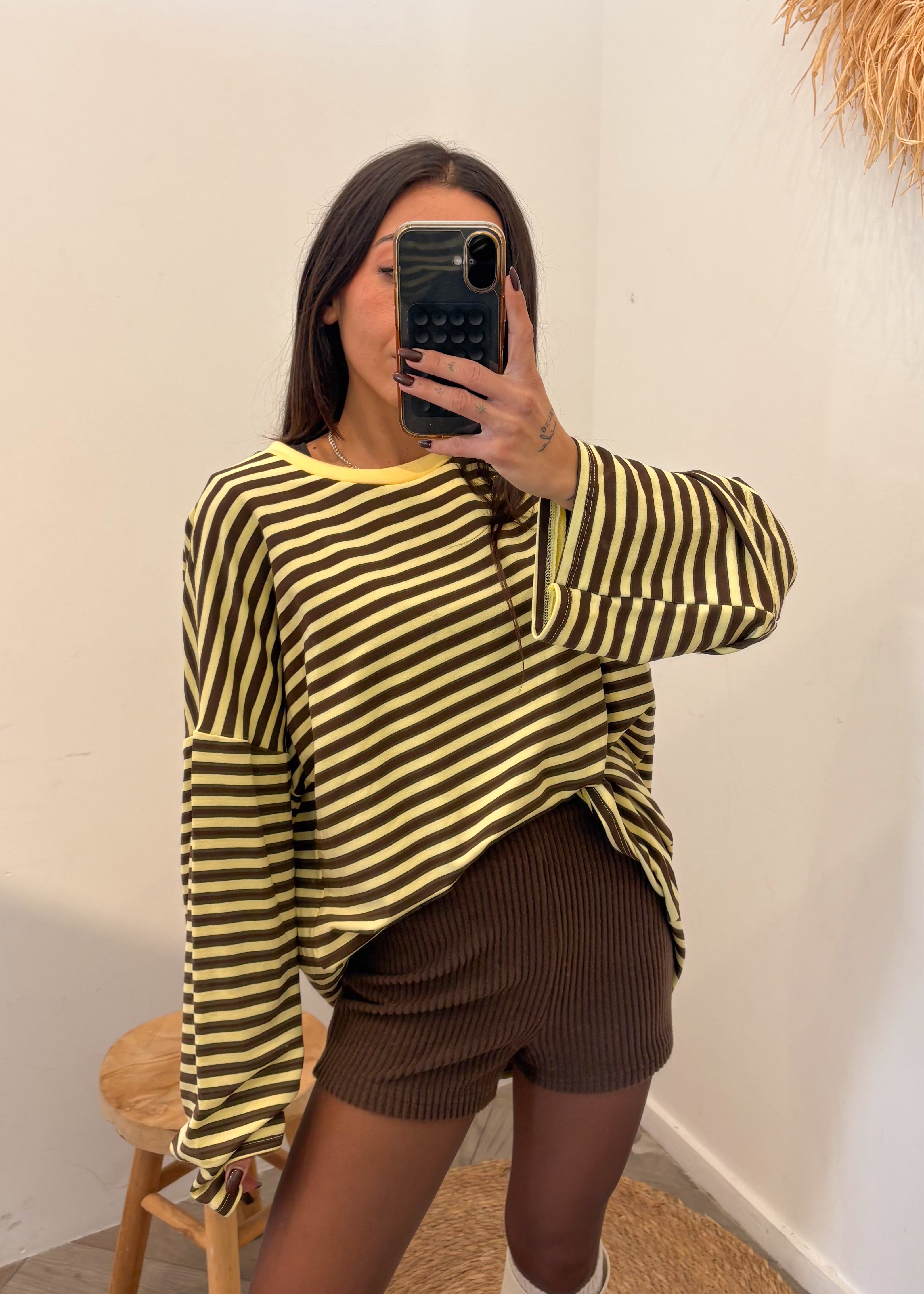 Top en coton ARTHUR jaune