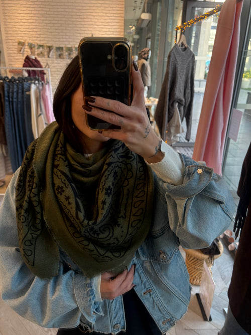 Écharpe bandana NOA kaki