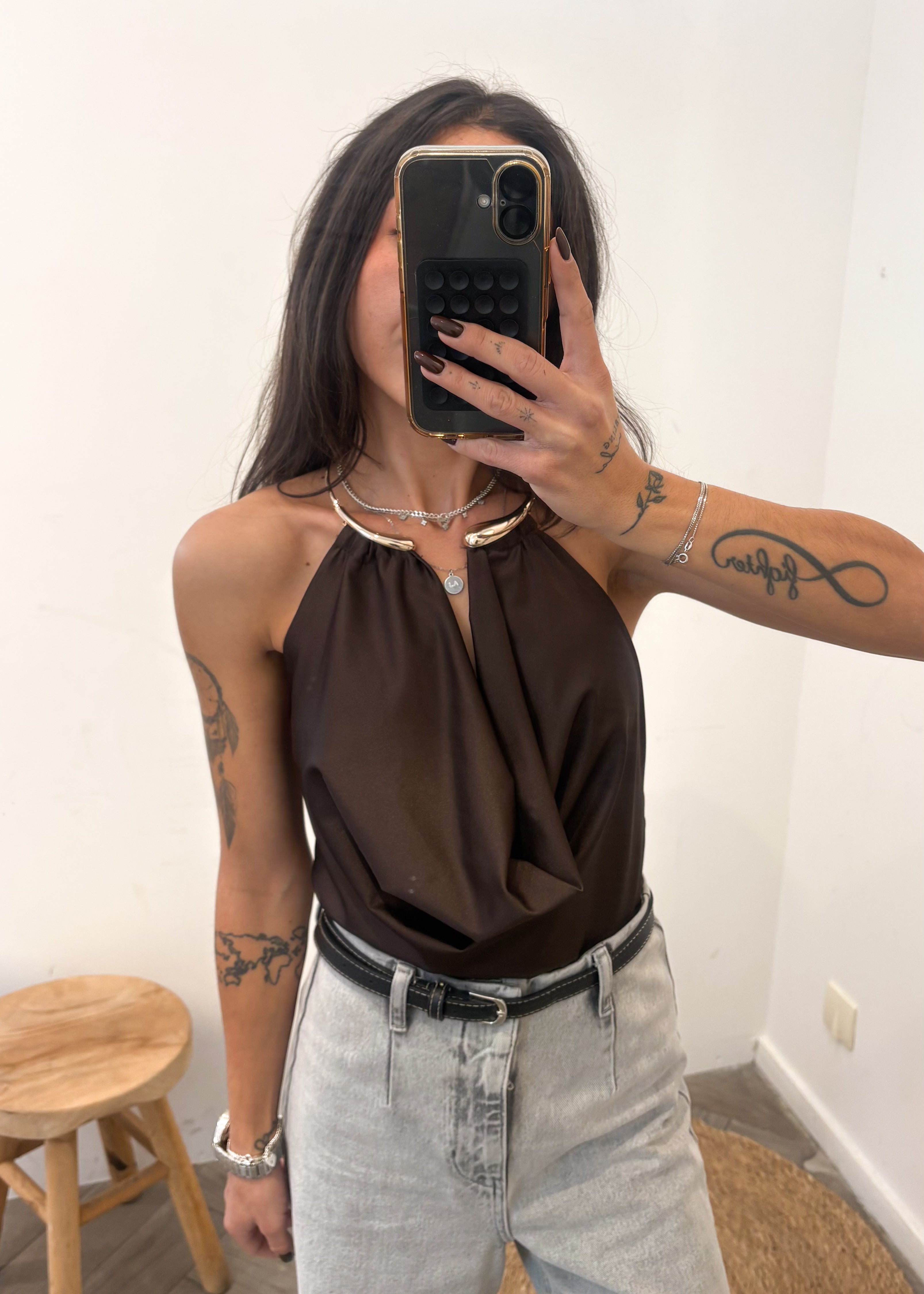 Body bijou SELMA marron