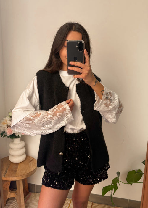 Short à sequins noir - Fall