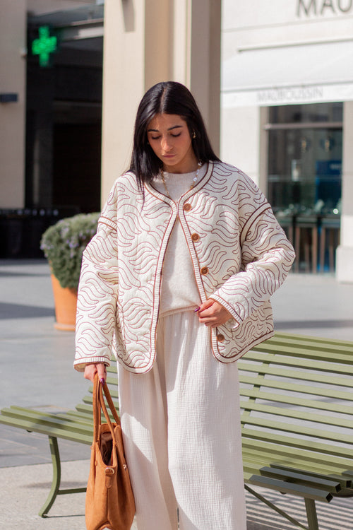 Veste matelassée Sixtine écru