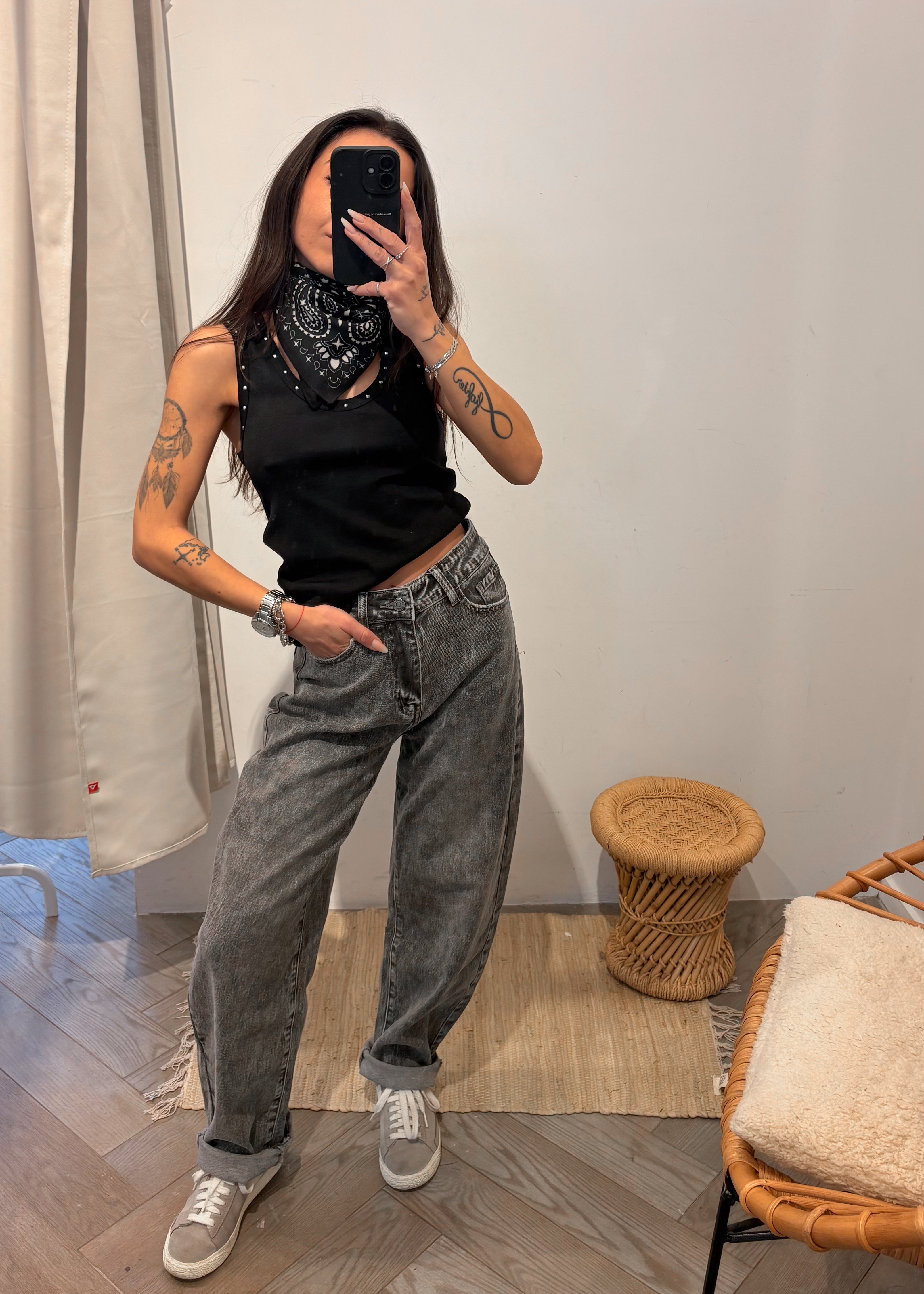 Jeans balloon OLIVER gris