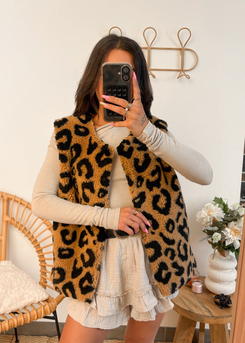 Gilet sans manches MADDY léopard