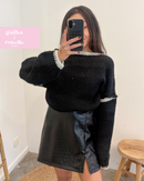 Pull en laine LEONTI noir