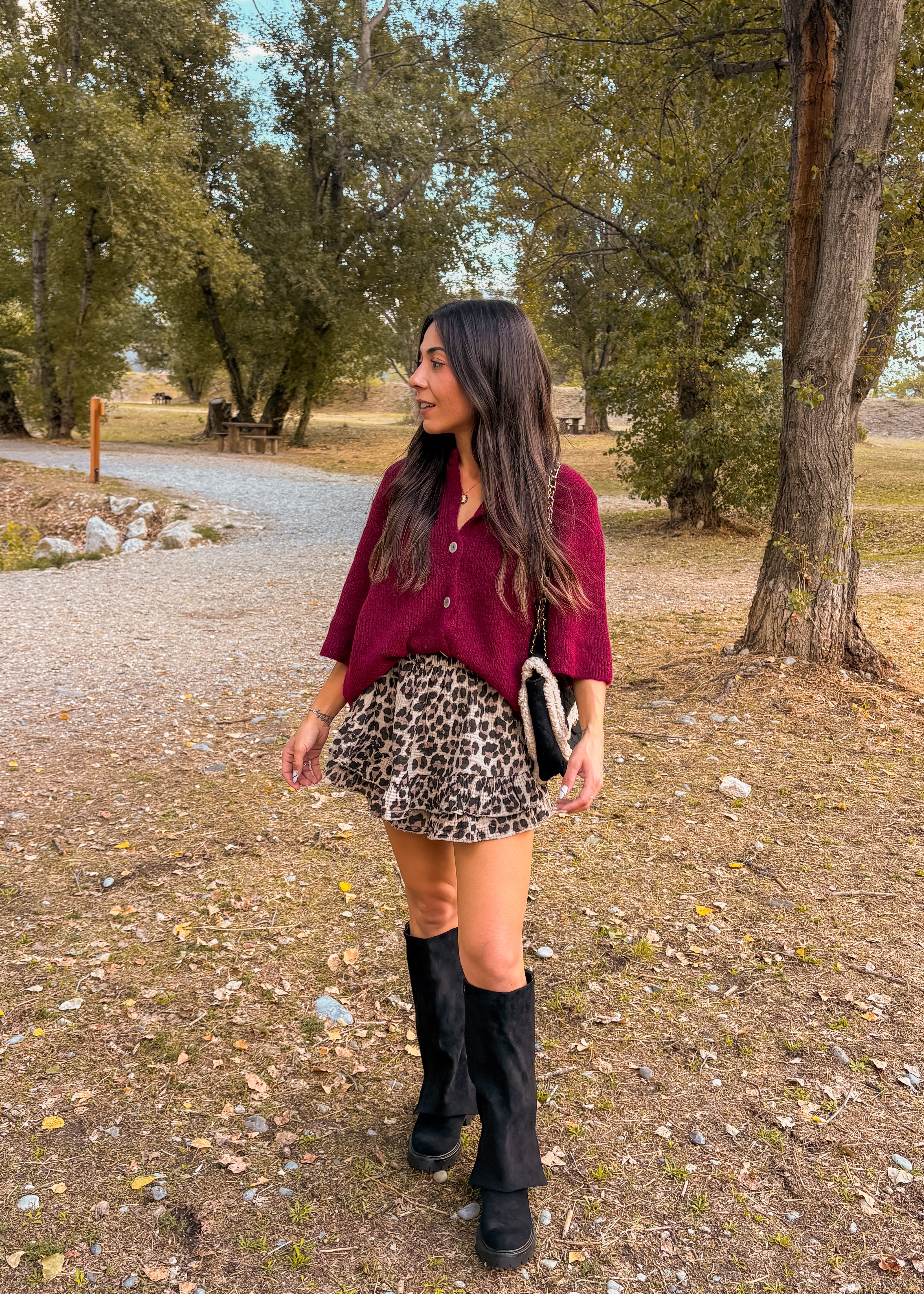 Gilet en laine NORA bordeaux